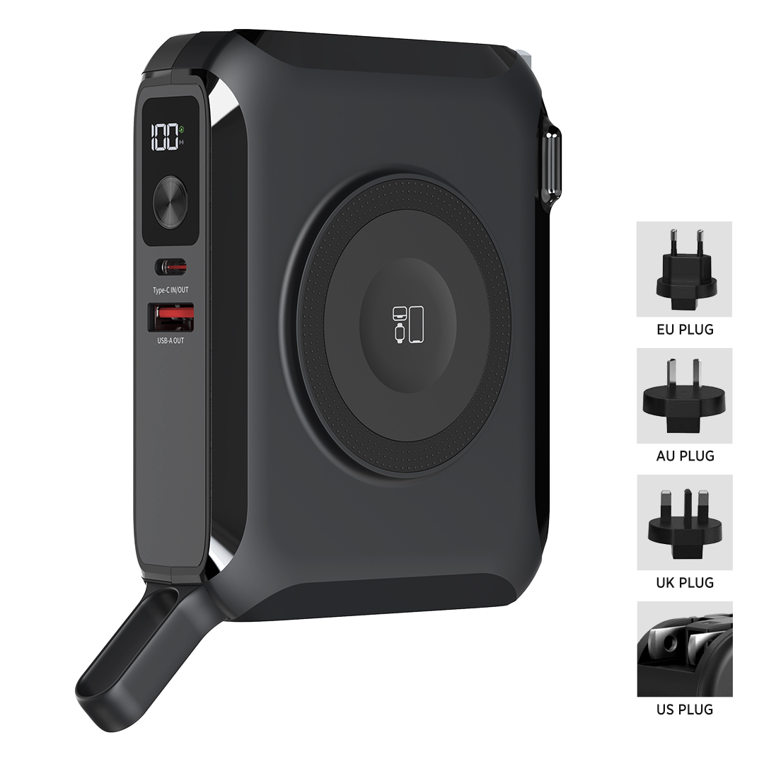 Univerzalni putni punjač / laptop pomoćna baterija, 15.000 mAh, PD 65W, sa magnetom